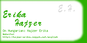 erika hajzer business card